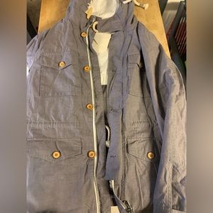 Brand NEW rain jacket. “Shades of Grey” by Micah Cohen. Perfect for Spring/Fall.